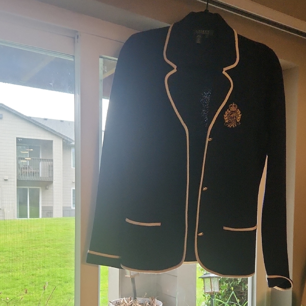 Ralph Lauren Dark Blue Merino Wool Sweater